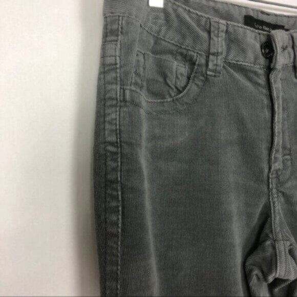 Calvin Klein | Women's Charcoal Grey Corduroy Straight Leg Pants Size 6 - Picture 4 of 5
